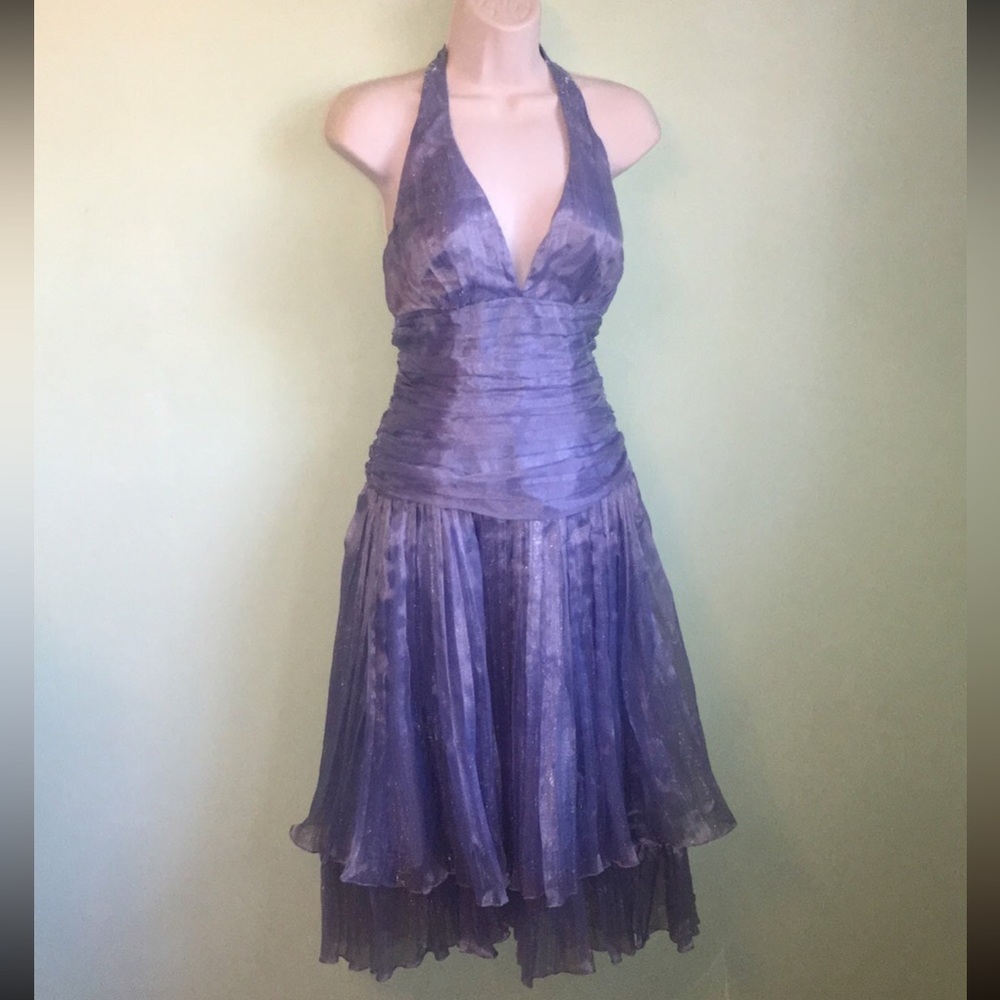 Bari Jay Halter Organza Party Dress size 6